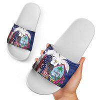 United States Guam Slide Sandals USA Eagle Guahan Seal Bougainvillea LT14 - Polynesian Pride