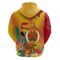Papua New Guinea Independence Day Zip Hoodie 50th Anniversary Unity in Diversity