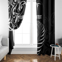 Personalised New Zealand Silver Fern Lacrosse Window Curtain Aotearoa Maori Pattern LT14 - Polynesian Pride
