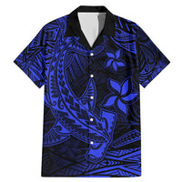 Blue Polynesian Family Matching Outfits Mermaid Dress And Hawaiian Shirt Tribal Hammerhead Shark LT14