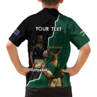 Personalised New Zealand And South Africa Rugby Hawaiian Shirt 2024 All Black Springboks Mascots Together LT14 - Polynesian Pride