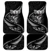 Personalised All Black New Zealand Darts Car Mats Aoteroa Fern Maori Galaxy Style