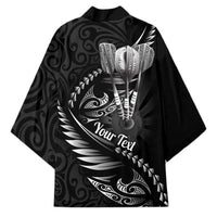 Personalised All Black New Zealand Darts Kimono Aoteroa Fern Maori Galaxy Style - Polynesian Pride