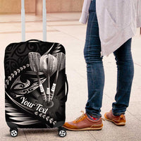 Personalised All Black New Zealand Darts Luggage Cover Aoteroa Fern Maori Galaxy Style