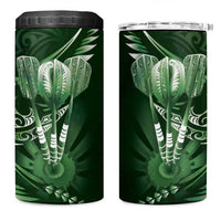 All Green New Zealand Darts 4 in 1 Can Cooler Tumbler Aoteroa Fern Maori Galaxy Style