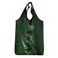 Personalised All Green New Zealand Darts Grocery Bag Aoteroa Fern Maori Galaxy Style