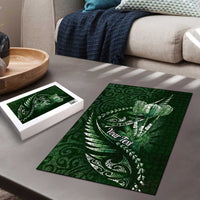 Personalised All Green New Zealand Darts Puzzle Aoteroa Fern Maori Galaxy Style - Polynesian Pride