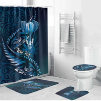 Personalised All Blue New Zealand Darts Bathroom Set Aoteroa Fern Maori Galaxy Style - Polynesian Pride