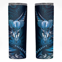 All Blue New Zealand Darts Skinny Tumbler Aoteroa Fern Maori Galaxy Style