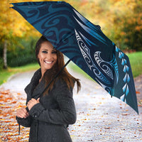 Personalised All Blue New Zealand Darts Umbrella Aoteroa Fern Maori Galaxy Style - Polynesian Pride