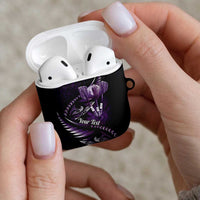 Personalised All Purple New Zealand Darts AirPods Case Aoteroa Fern Maori Galaxy Style - Polynesian Pride