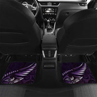 Personalised All Purple New Zealand Darts Car Mats Aoteroa Fern Maori Galaxy Style