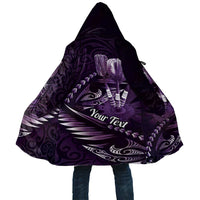 Personalised All Purple New Zealand Darts Cloak Aoteroa Fern Maori Galaxy Style - Polynesian Pride