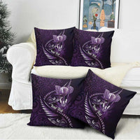 Personalised All Purple New Zealand Darts Pillow Cover Aoteroa Fern Maori Galaxy Style - Polynesian Pride