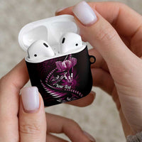 Personalised All Pink New Zealand Darts AirPods Case Aoteroa Fern Maori Galaxy Style - Polynesian Pride