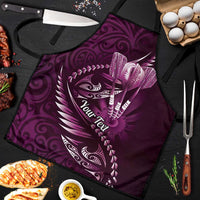 Personalised All Pink New Zealand Darts Apron Aoteroa Fern Maori Galaxy Style - Polynesian Pride