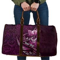 Personalised All Pink New Zealand Darts Travel Bag Aoteroa Fern Maori Galaxy Style - Polynesian Pride