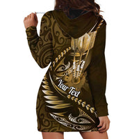 Personalised All Gold New Zealand Darts Hoodie Dress Aoteroa Fern Maori Galaxy Style