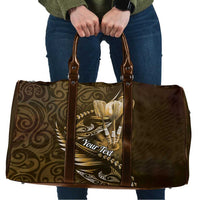 Personalised All Gold New Zealand Darts Travel Bag Aoteroa Fern Maori Galaxy Style - Polynesian Pride