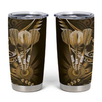 All Gold New Zealand Darts Tumbler Cup Aoteroa Fern Maori Galaxy Style