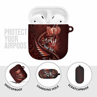 Personalised All Red New Zealand Darts AirPods Case Aoteroa Fern Maori Galaxy Style - Polynesian Pride