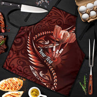 Personalised All Red New Zealand Darts Apron Aoteroa Fern Maori Galaxy Style - Polynesian Pride
