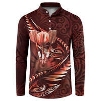 Personalised All Red New Zealand Darts Button Sweatshirt Aoteroa Fern Maori Galaxy Style
