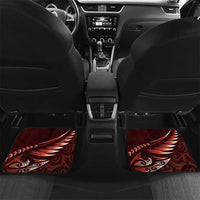 Personalised All Red New Zealand Darts Car Mats Aoteroa Fern Maori Galaxy Style