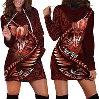 Personalised All Red New Zealand Darts Hoodie Dress Aoteroa Fern Maori Galaxy Style