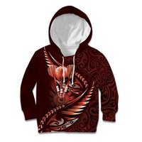 Personalised All Red New Zealand Darts Kid Hoodie Aoteroa Fern Maori Galaxy Style