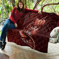 Personalised All Red New Zealand Darts Quilt Aoteroa Fern Maori Galaxy Style