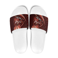 Personalised All Red New Zealand Darts Slide Sandals Aoteroa Fern Maori Galaxy Style - Polynesian Pride