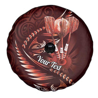 Personalised All Red New Zealand Darts Spare Tire Cover Aoteroa Fern Maori Galaxy Style
