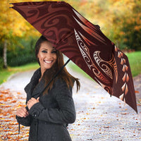 Personalised All Red New Zealand Darts Umbrella Aoteroa Fern Maori Galaxy Style - Polynesian Pride