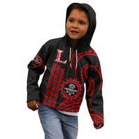 Personalised Hawaii Lahainaluna High School Kid Hoodie Polynesian Kakau Pattern LT14 - Polynesian Pride