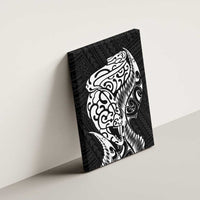 New Zealand Eel Canvas Wall Art Tuna Aotearoa Maori Patten - Black LT14 - Polynesian Pride