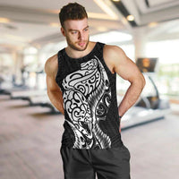 New Zealand Eel Men Tank Top Tuna Aotearoa Maori Patten - Black LT14 Black - Polynesian Pride