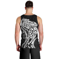 New Zealand Eel Men Tank Top Tuna Aotearoa Maori Patten - Black LT14 - Polynesian Pride