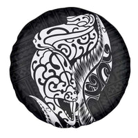 New Zealand Eel Spare Tire Cover Tuna Aotearoa Maori Patten - Black LT14 - Polynesian Pride