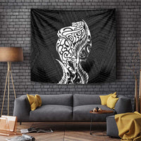 New Zealand Eel Tapestry Tuna Aotearoa Maori Patten - Black
