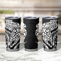 New Zealand Eel Tumbler Cup Tuna Aotearoa Maori Patten - Black LT14 - Polynesian Pride