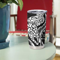 New Zealand Eel Tumbler Cup Tuna Aotearoa Maori Patten - Black LT14 - Polynesian Pride