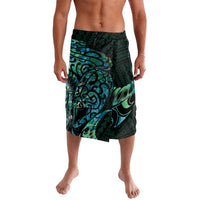 New Zealand Eel Lavalava Tuna Aotearoa Maori With Paua Shell - Turquoise LT14 Turquoise - Polynesian Pride