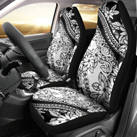 Polynesia Car Seat Cover Polynesian Tropical Flowers Black Pastel Vibes LT14 - Polynesian Pride