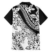 Polynesia Family Matching Short Sleeve Bodycon Dress and Hawaiian Shirt Polynesian Tropical Flowers Black Pastel Vibes LT14 - Polynesian Pride
