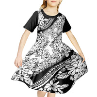 polynesia-kid-short-sleeve-dress-polynesian-tropical-flowers-black-pastel-vibes
