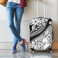 Polynesia Luggage Cover Polynesian Tropical Flowers Black Pastel Vibes LT14 - Polynesian Pride