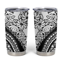 Polynesia Tumbler Cup Polynesian Tropical Flowers Black Pastel Vibes LT14 Black - Polynesian Pride