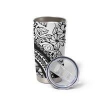 Polynesia Tumbler Cup Polynesian Tropical Flowers Black Pastel Vibes LT14 - Polynesian Pride