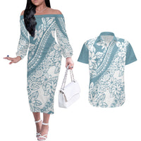 polynesia-couples-matching-off-the-shoulder-long-sleeve-dress-and-hawaiian-shirt-polynesian-tropical-flowers-blue-pastel-vibes